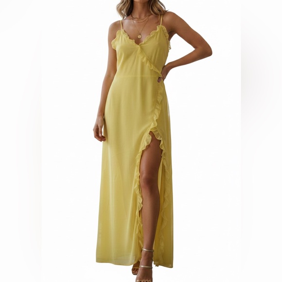 Beginning Boutique Dresses & Skirts - Beginning Boutique Sunny Yellow Maxi Dress
